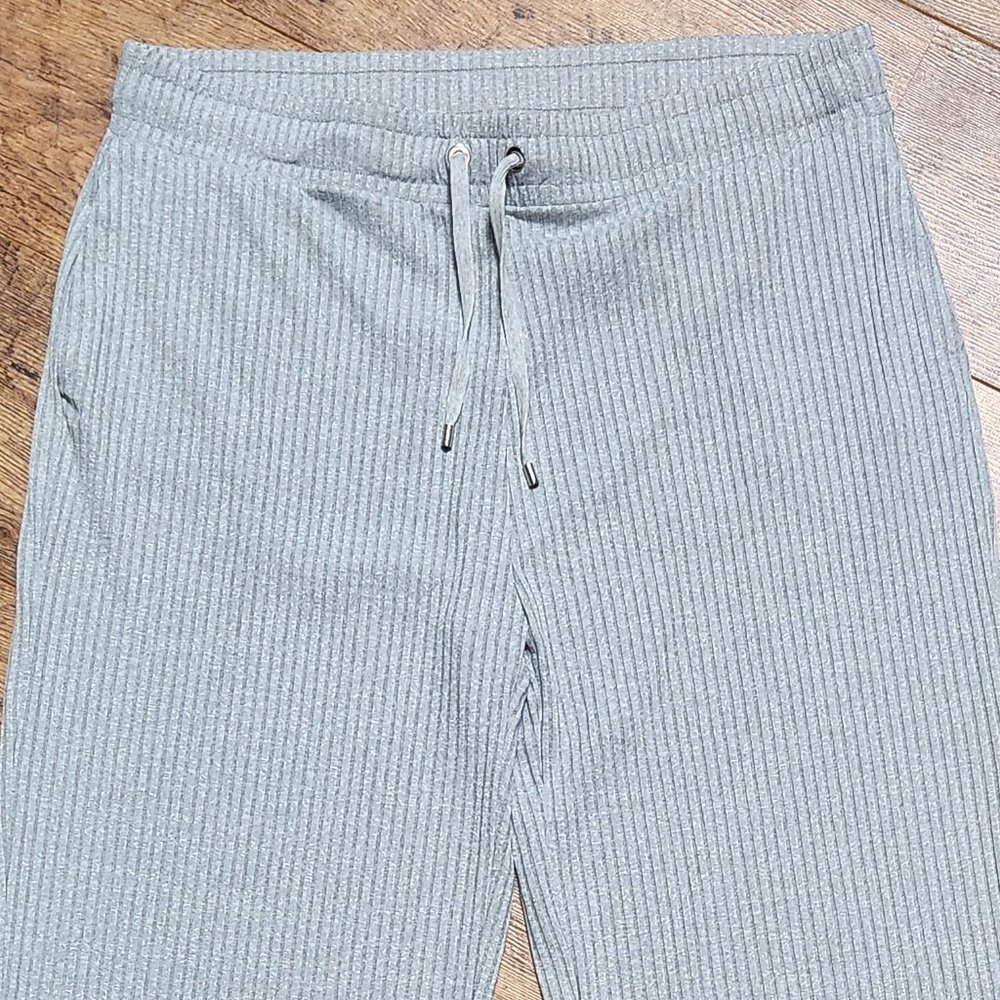 CALVIN KLEIN Women's Gray Ribbed Knit Wide Leg Pants - XL - NWT - NEW WITH TAGS - Picture 5 of 9